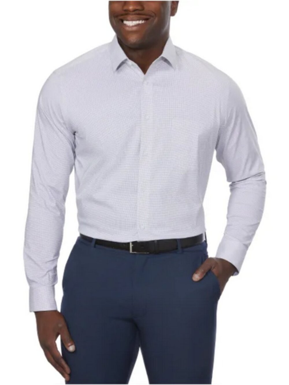 Calvin Klein Men’s Wrinkle Free Dress Shirt | Blue | Medium 15-15.5 / 34-35